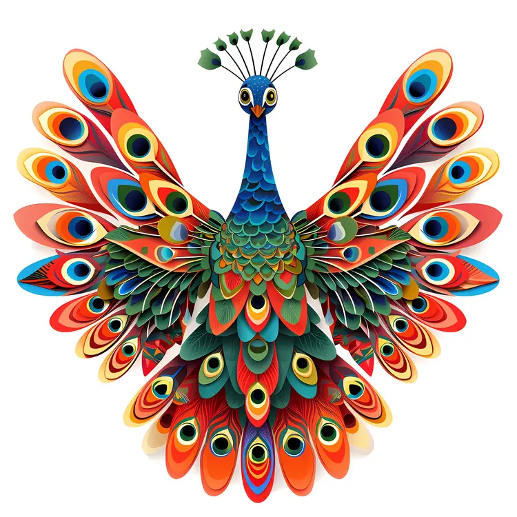 Colorful Peacock with Vibrant Feathers