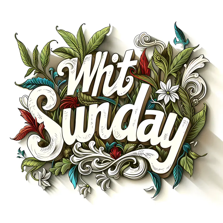 Floral Whit Sunday Text