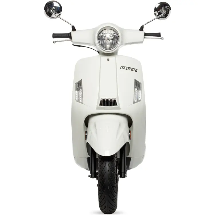 White Retro Scooter for Classic Transportation