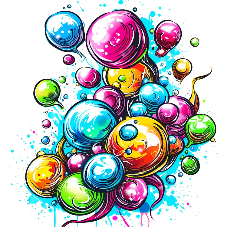 Colorful Bubbles Cluster