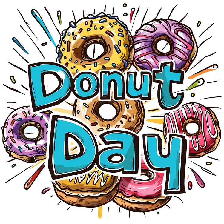 Colorful Donuts for Donut Day