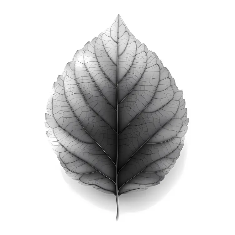 Detailed Leaf with Veins