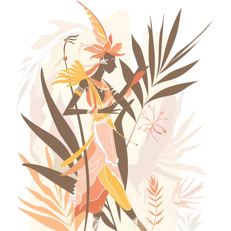 Tribal Figure with Staff