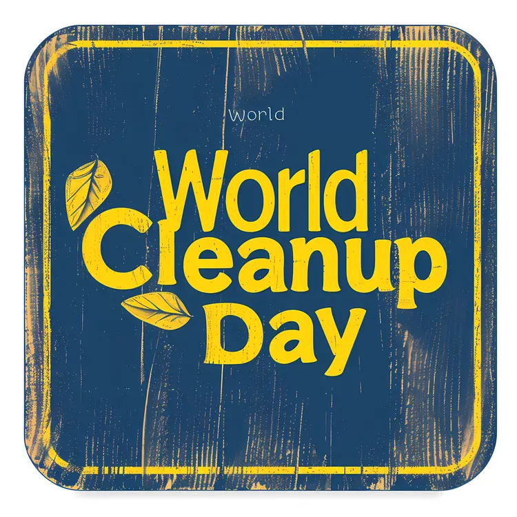 World Cleanup Day Yellow Sign
