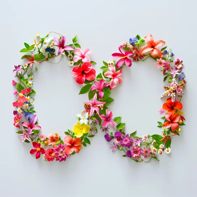Colorful Mixed Flower Wreath