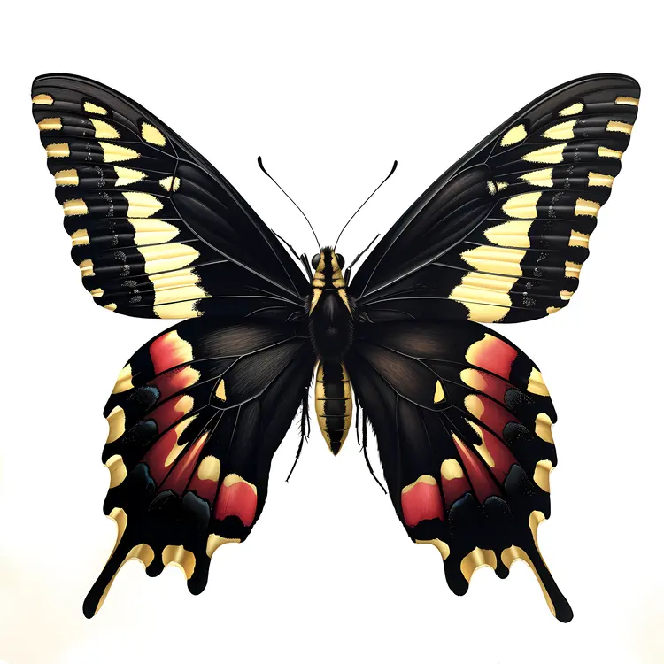 Elegant Black Butterfly