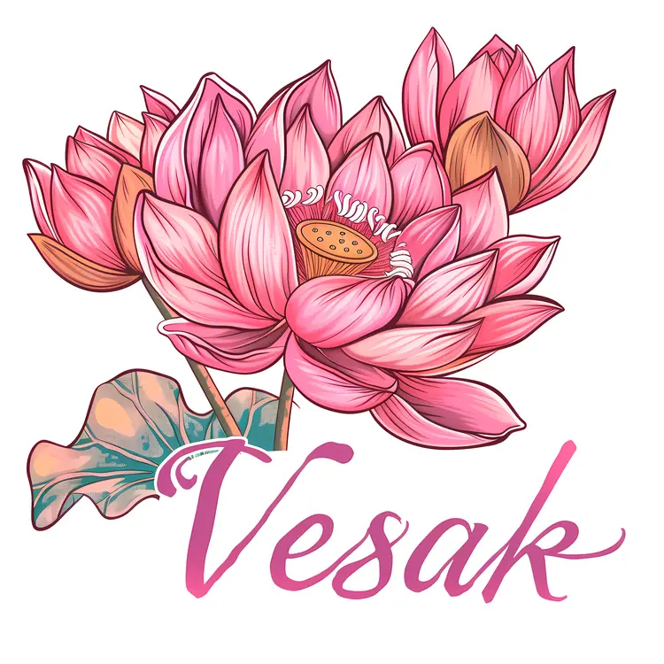 Pink Lotus Flower for Vesak Celebration