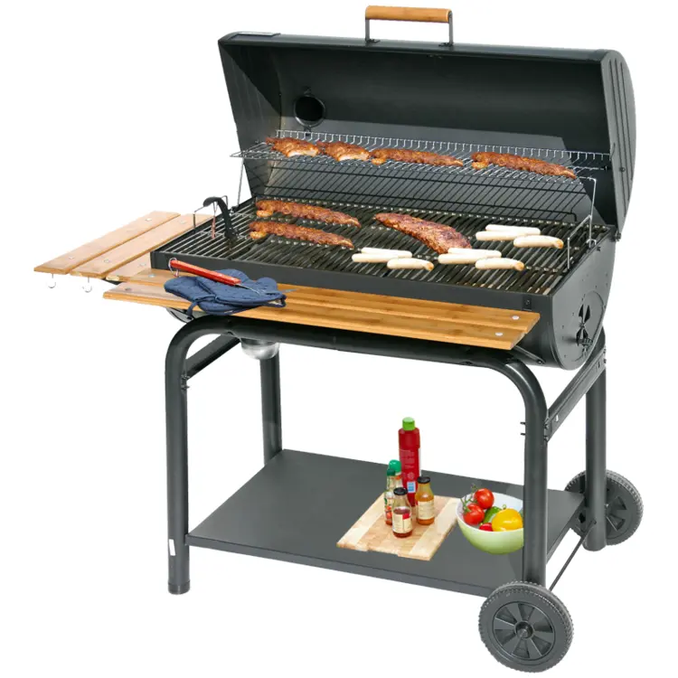 Black Grill with Tasty Food