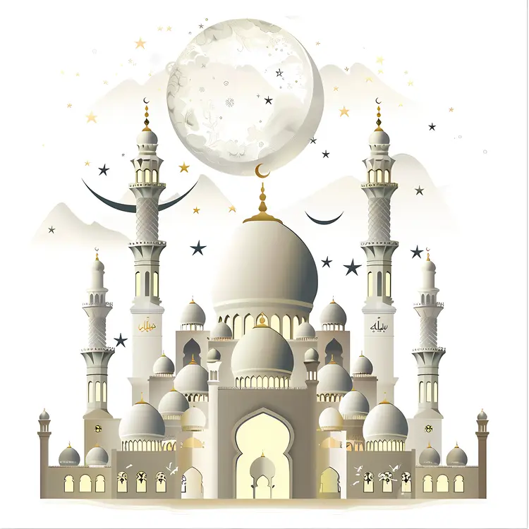 Beautiful Mosque Illustration