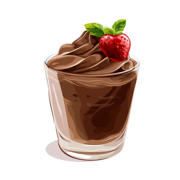 Delicious Chocolate Dessert in a Glass