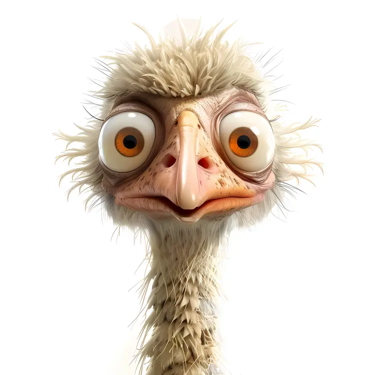 Funny Ostrich Cartoon