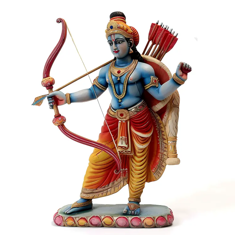 Hindu Deity with Bow and Arrows