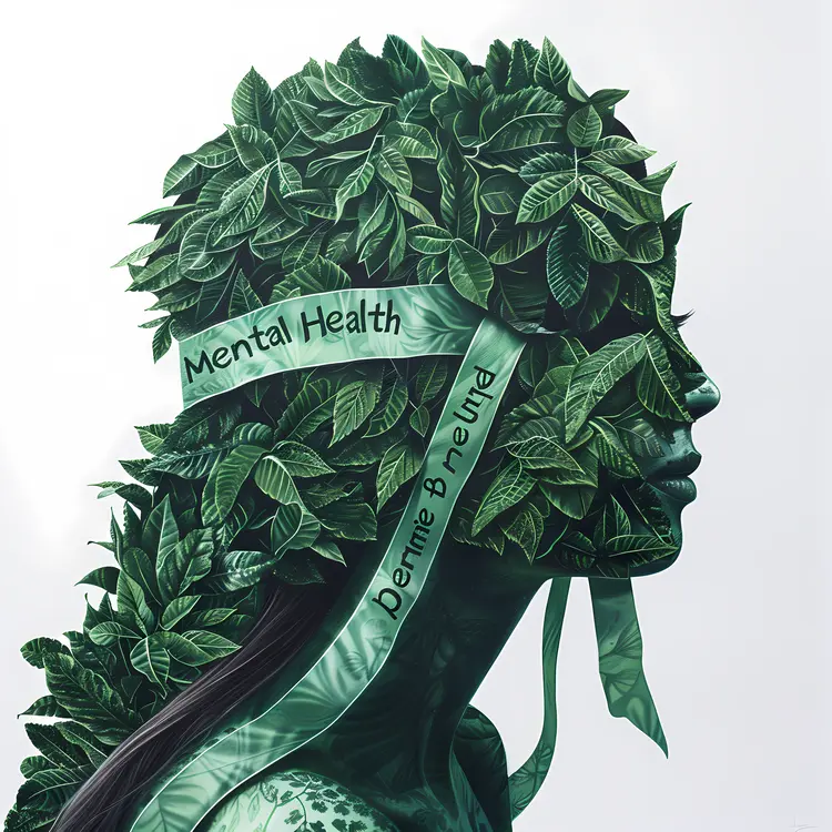 Mental Health Leafy Illustration