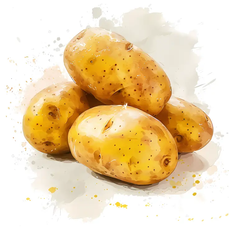 Yellow Potatoes Illustration