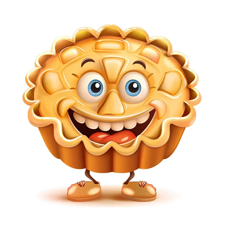 Happy Yellow Pie Cartoon