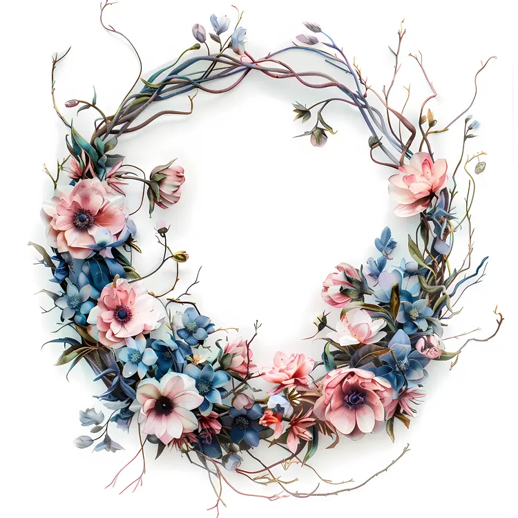 Pastel Spring Floral Wreath