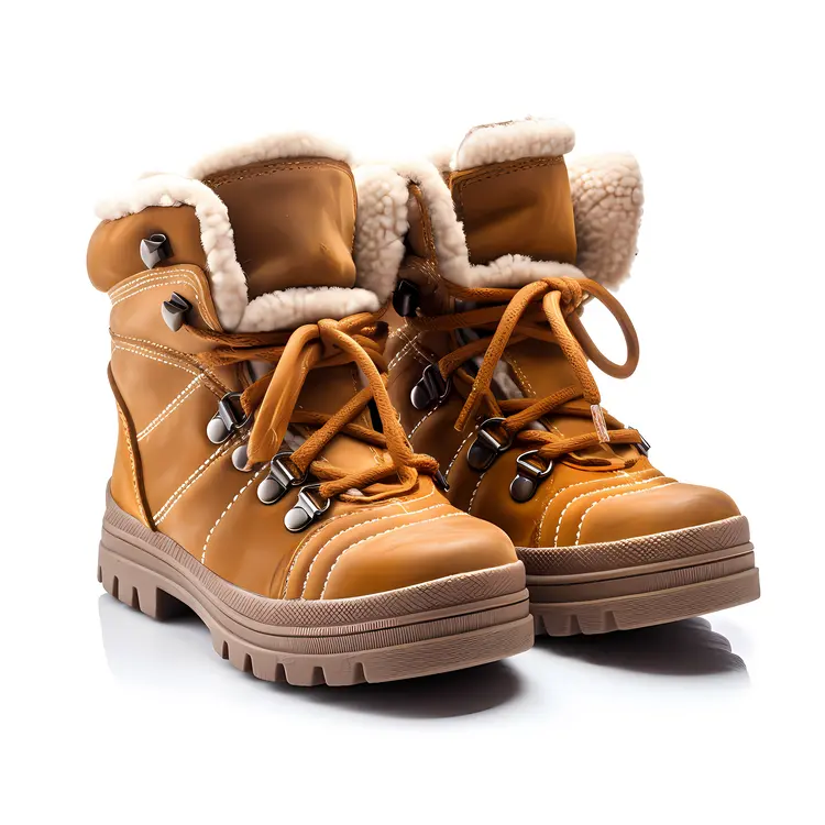 Brown Winter Boots with Fur Lining