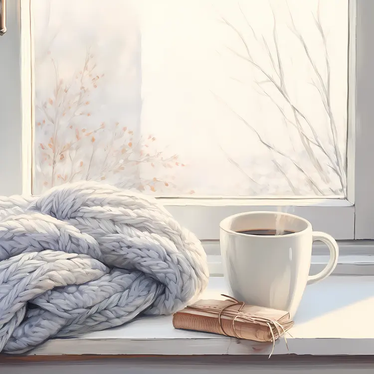 Cozy Winter Mug by the Window