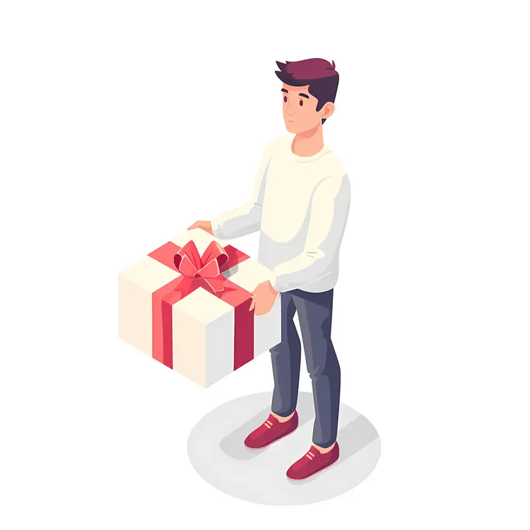 Man Holding a Gift Box