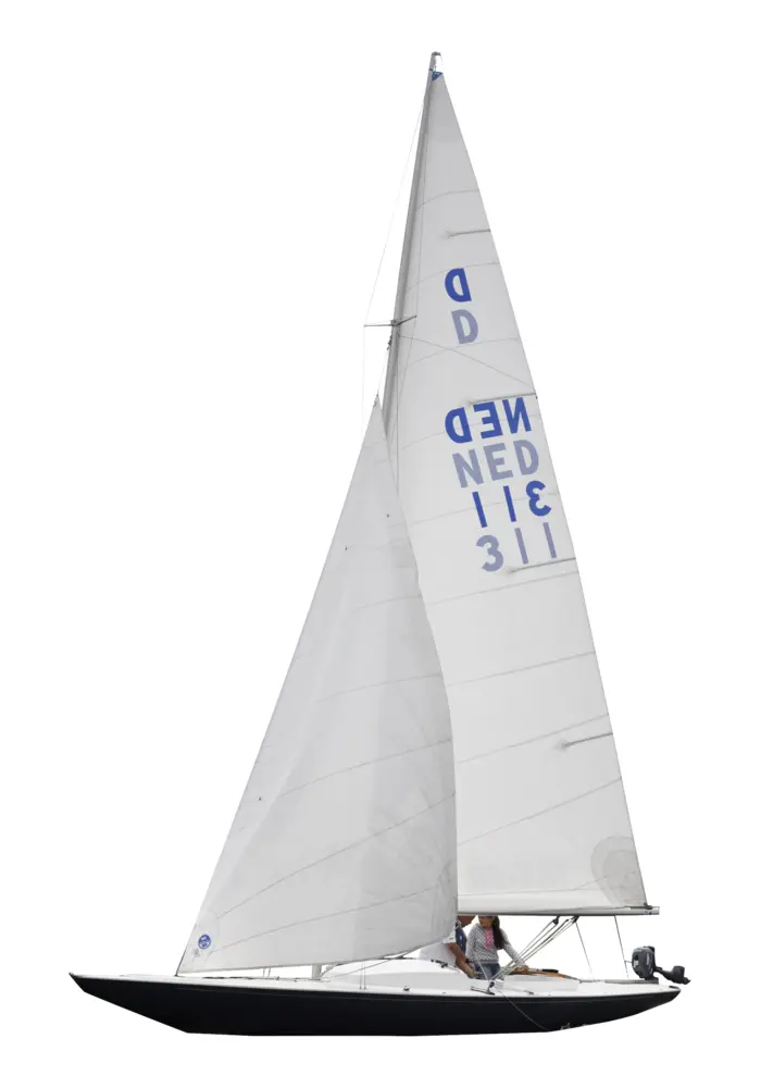 White Sailboat on Transparent Background