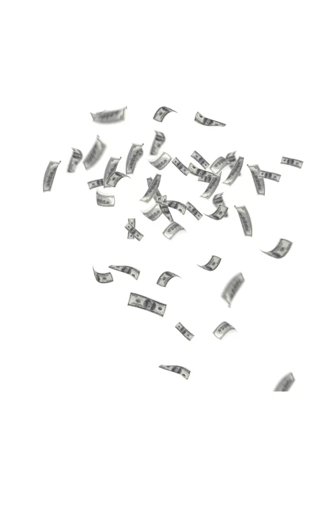 Flying Dollar Bills