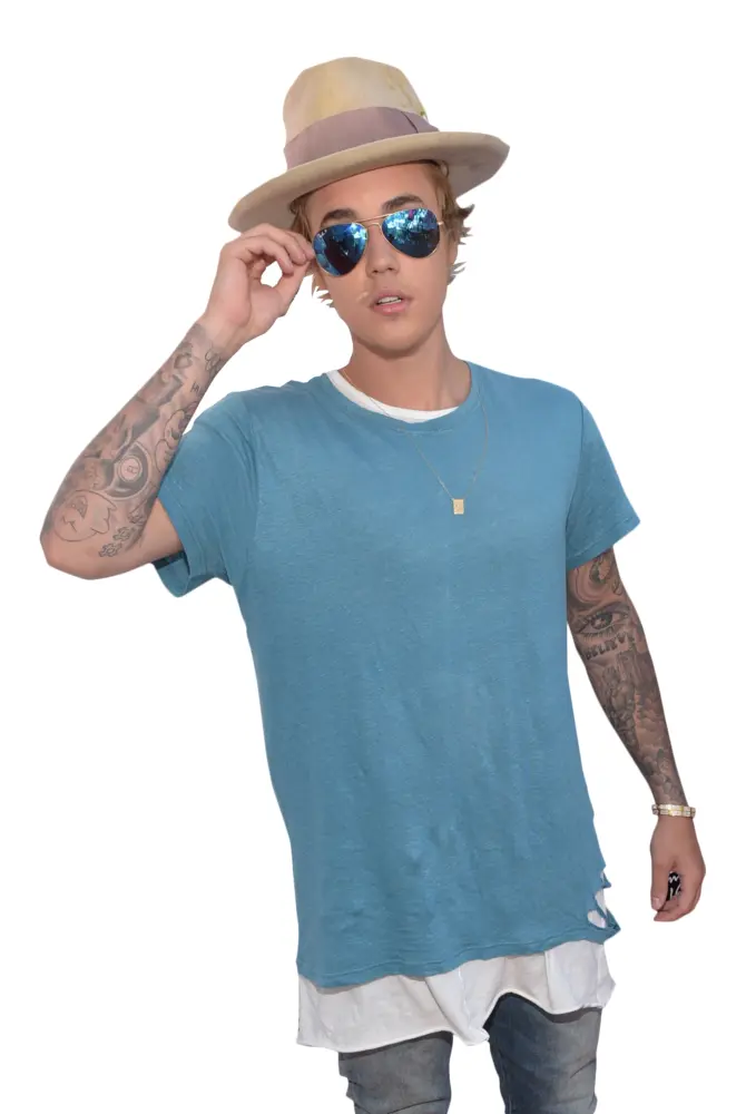 Trendy Man in Blue Shirt and Hat