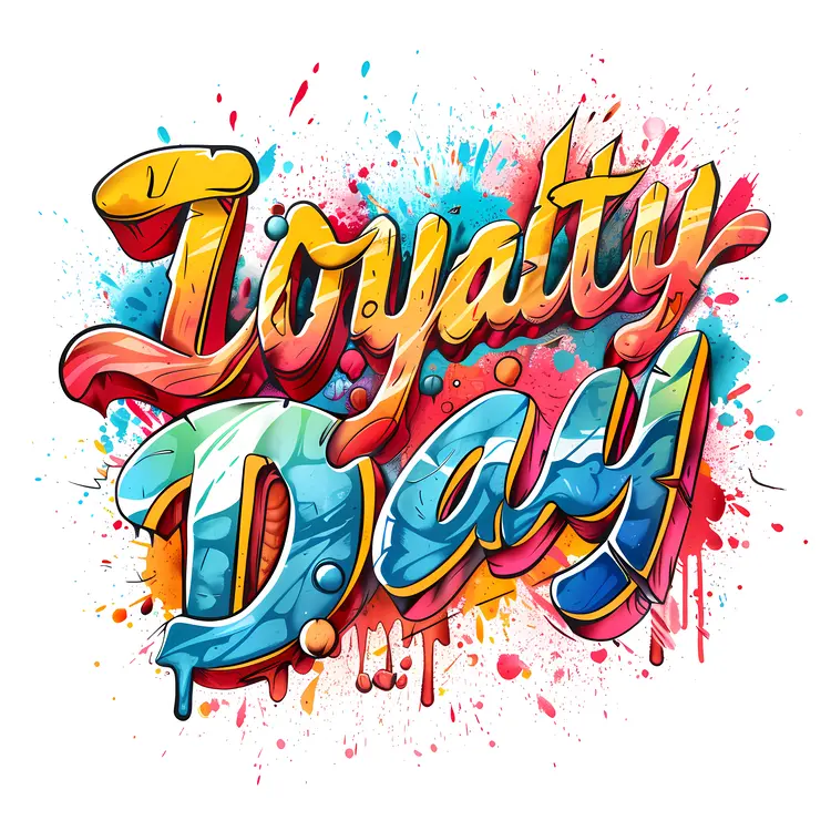 Colorful Loyalty Day Graffiti Text