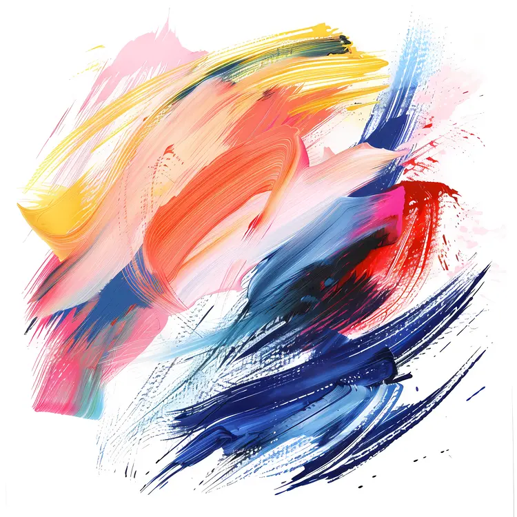 Vibrant Colorful Brush Strokes