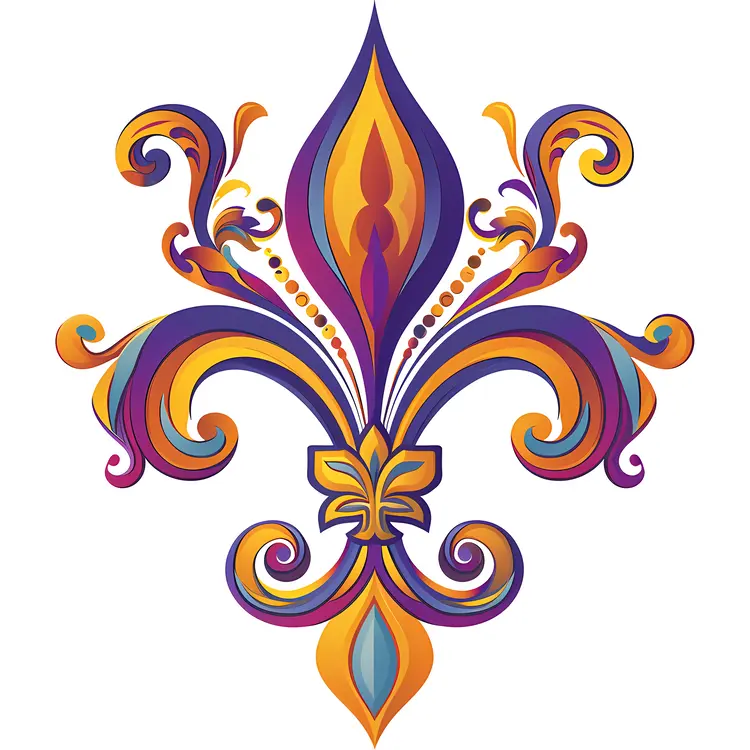 Vibrant Fleur-de-lis Symbol