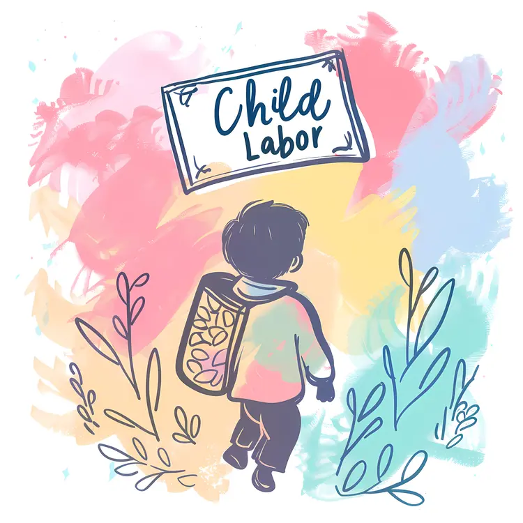 Child Labor Awareness Illustration