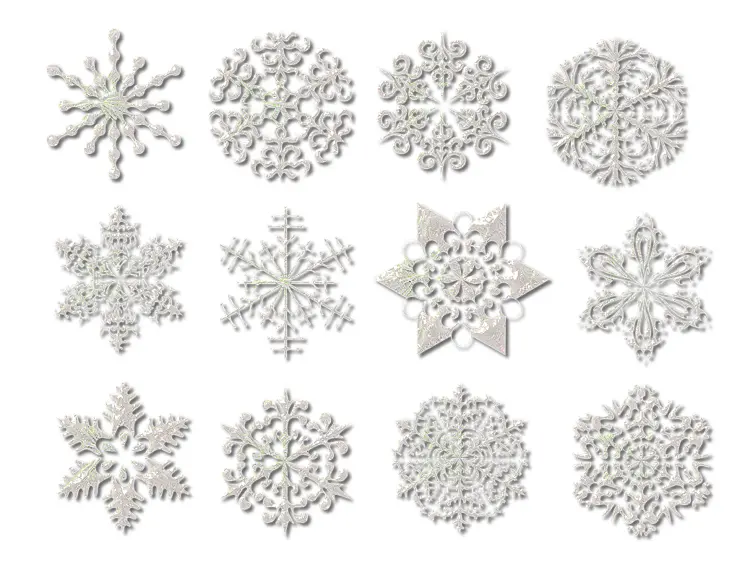 Various Intricate Snowflakes