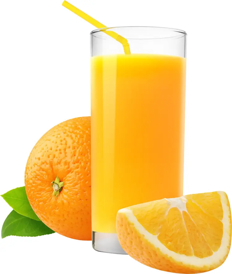 Fresh Orange Juice with Orange Slices