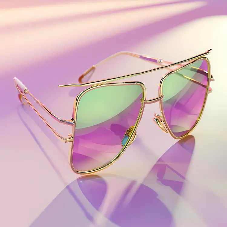 Aviator Sunglasses with Gradient Lenses