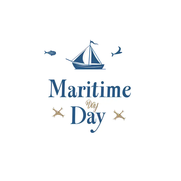 Maritime Day with Sailboat and Fish