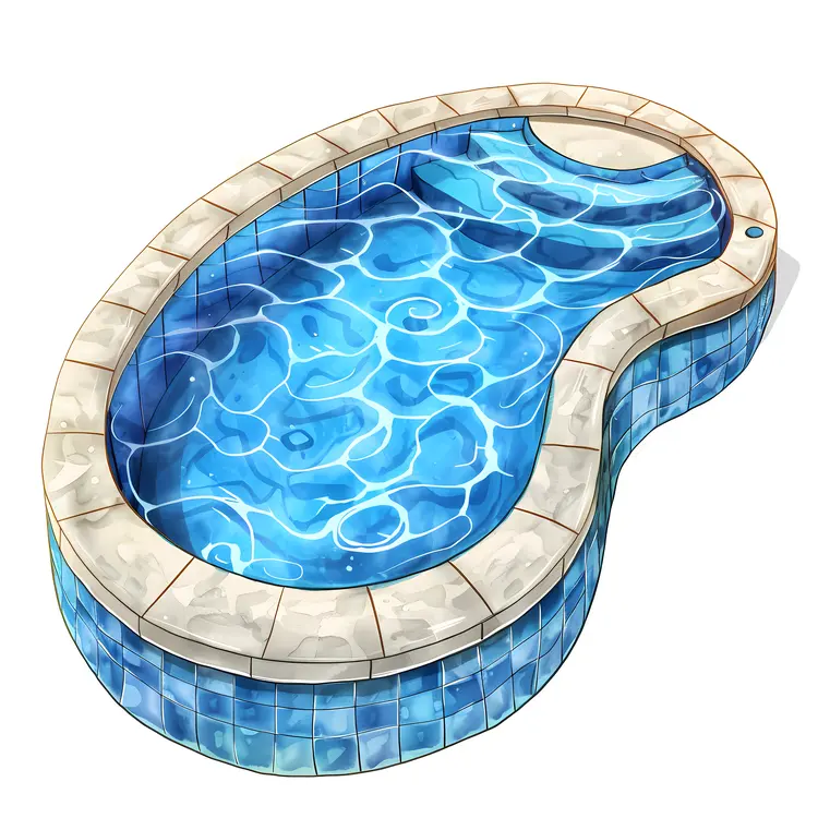 Blue Swimming Pool Illustration