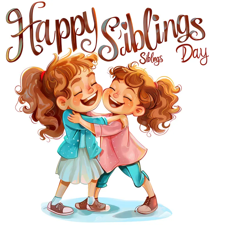 Happy Siblings Day with Two Kids