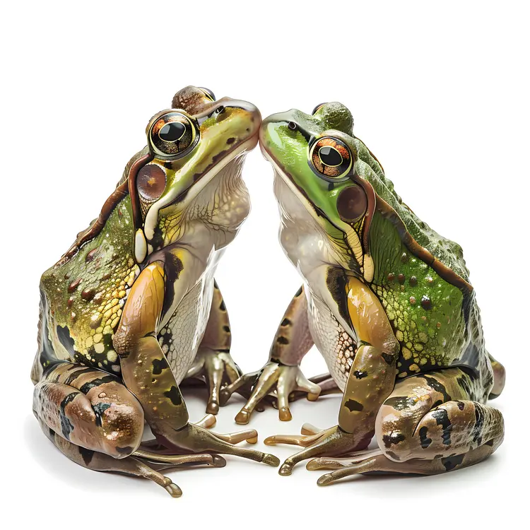 Two Frogs Kissing