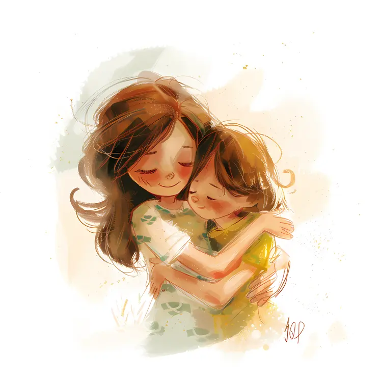 Mother Hugging Her Child
