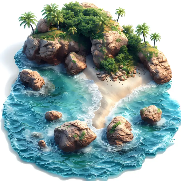 Rocky Tropical Island