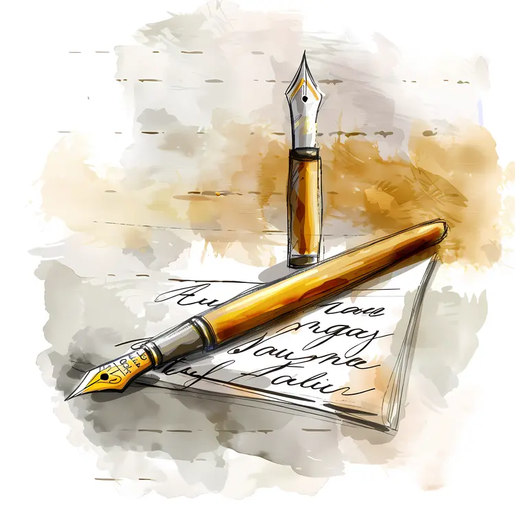 Vintage Pen and Paper Art