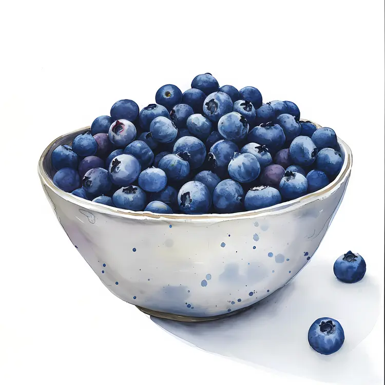 Organic Blueberries in a Bowl