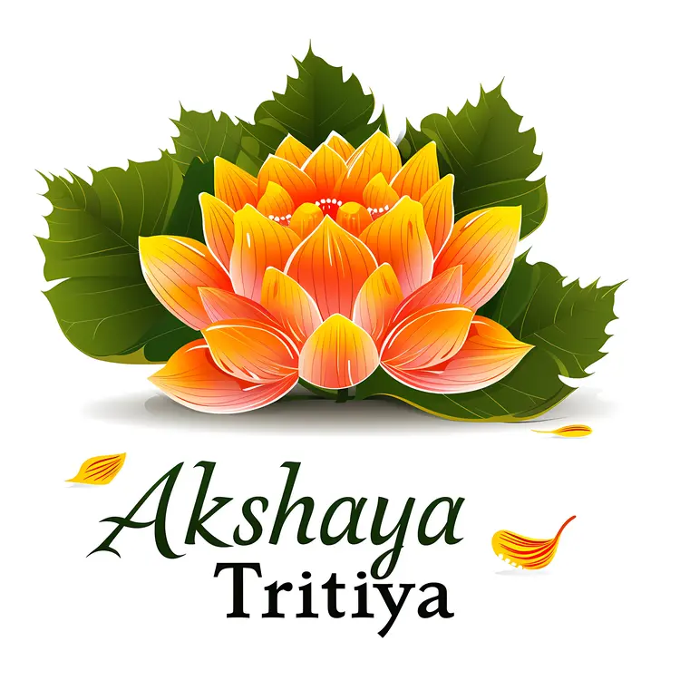 Orange Lotus for Akshaya Tritiya Festival