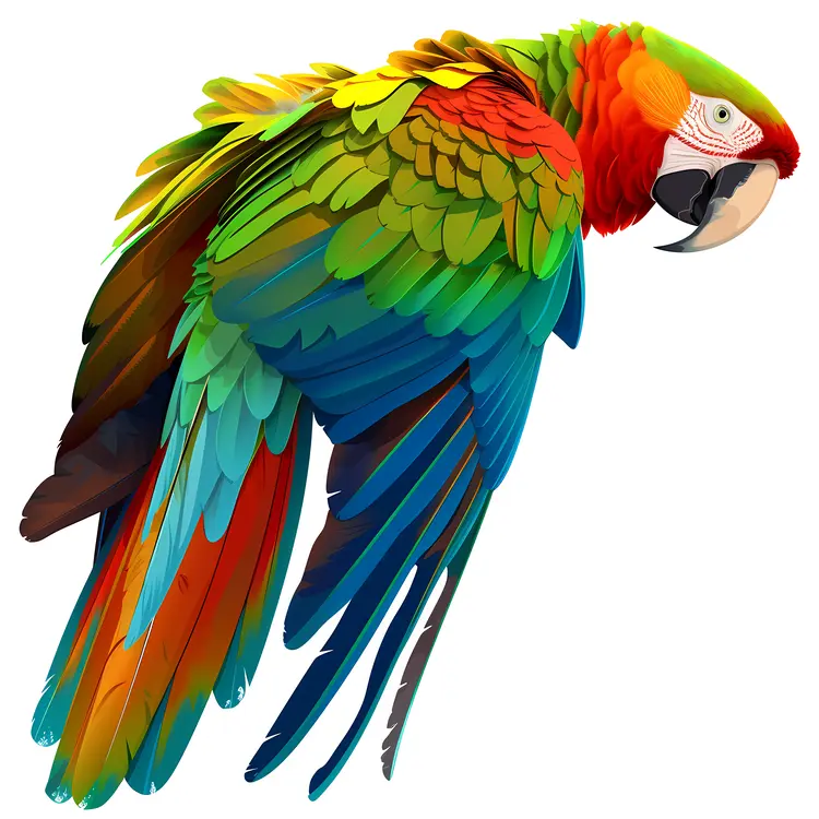 Colorful Parrot with Vibrant Feathers