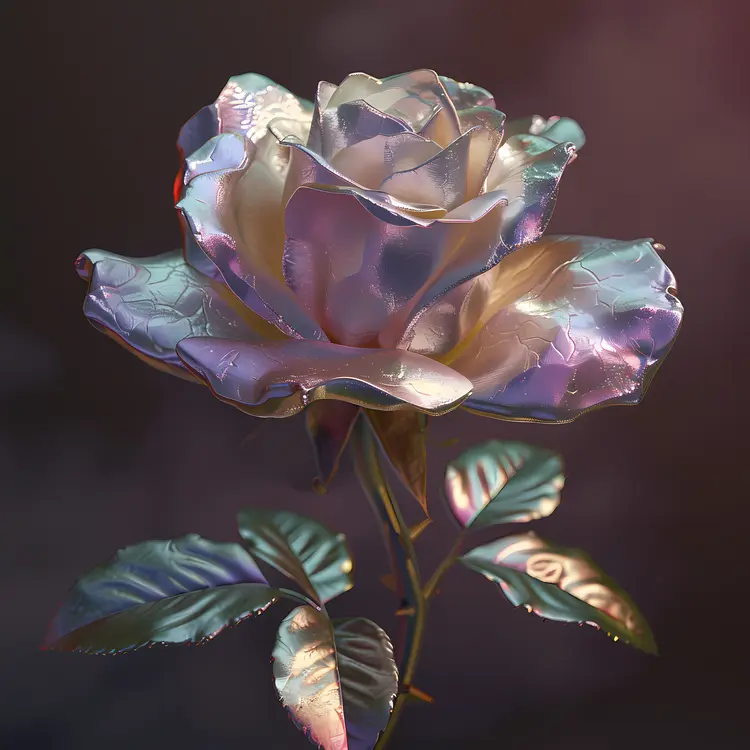 Beautiful Holographic Rose