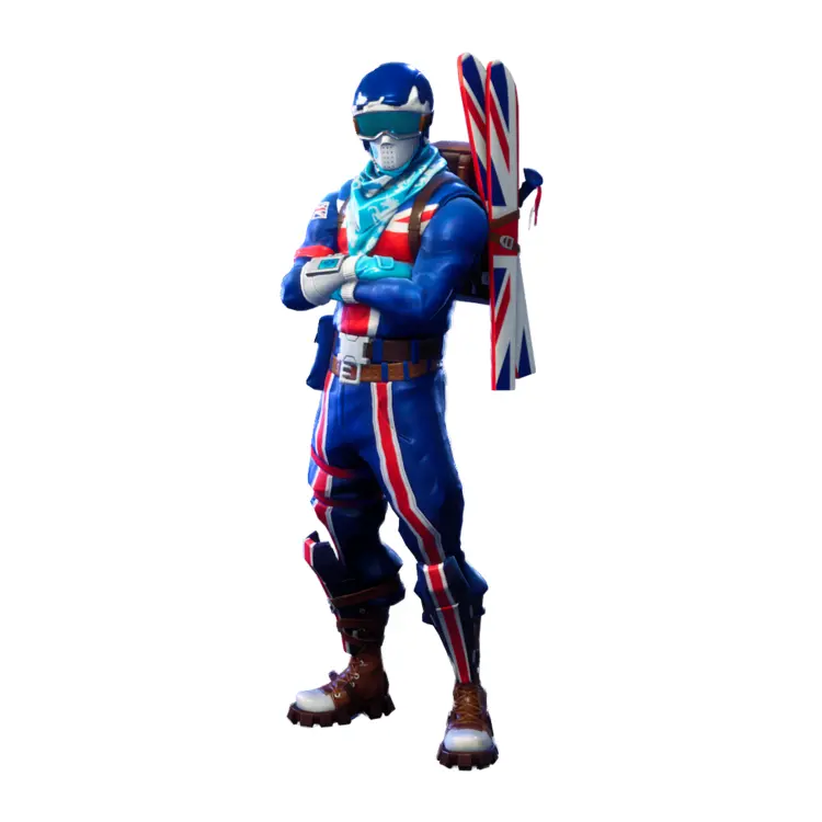 Cool Skiing Character in Winter Outfit
