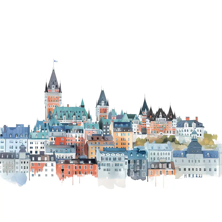 Colorful Cityscape Illustration