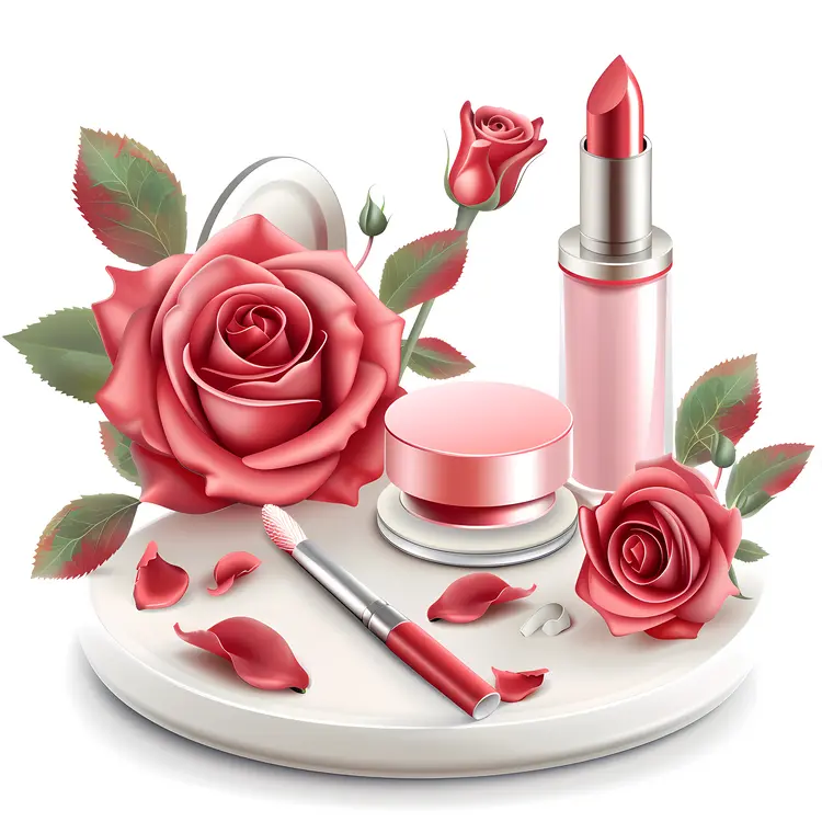 Cosmetics with Roses