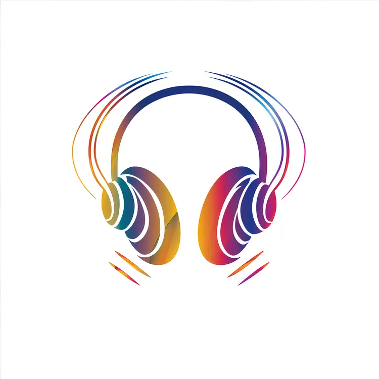 Colorful Headphones Illustration