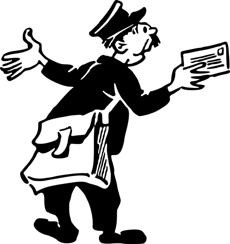 Postman Holding Letters