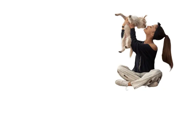 Woman Sitting with Cat